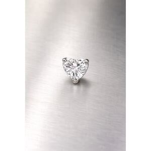 Lab Diamond .40 stud earring with screw backing. Set in 14k white gold